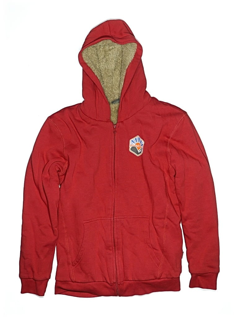 Pre-owned Eddie Bauer Kids' Zip Up Hoodie In Red
