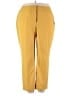 Kasper Solid Yellow Casual Pants Size 18 - photo 1