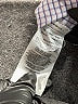 Columbia 100% Polyester Checkered-gingham Silver Short Sleeve Button-Down Shirt Size 8 - photo 4