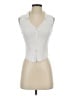 No Comment White Sleeveless Button-Down Shirt Size S - photo 1