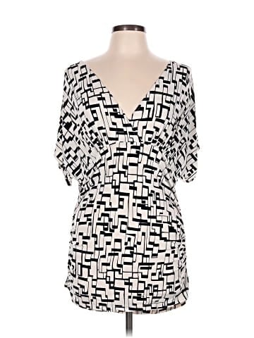 New York & Company Short Sleeve Blouse (view 1)
