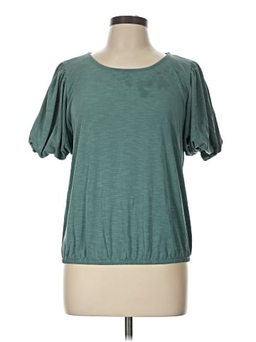 Green Envelope Short Sleeve Top (view 1)
