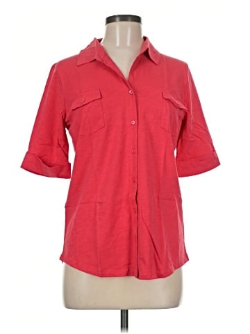 Garnet Hill 3/4 Sleeve Button-Down Shirt (view 1)