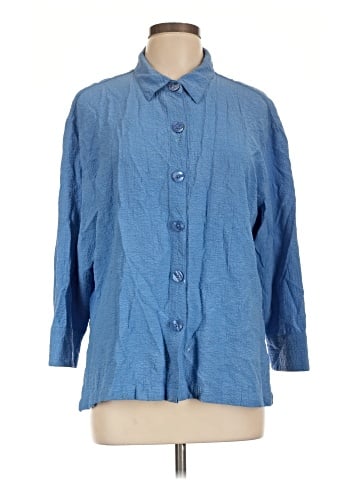 White Stag 3/4 Sleeve Button-Down Shirt (view 1)