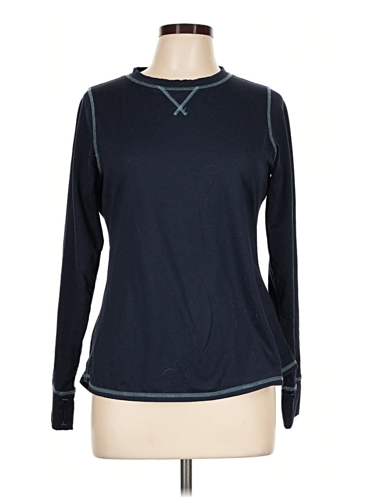 Pre-owned Cuddl Duds Long Sleeve T-shirt In Blue