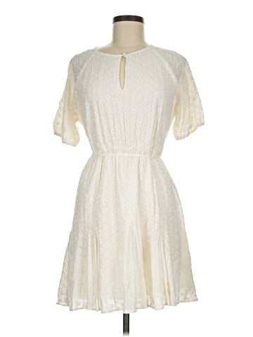 Madewell Eyelet Tassel-Tie Mini Dress (view 1)