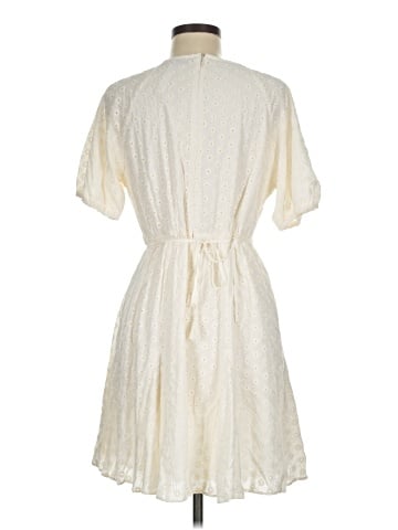 Madewell Eyelet Tassel-Tie Mini Dress (view 2)