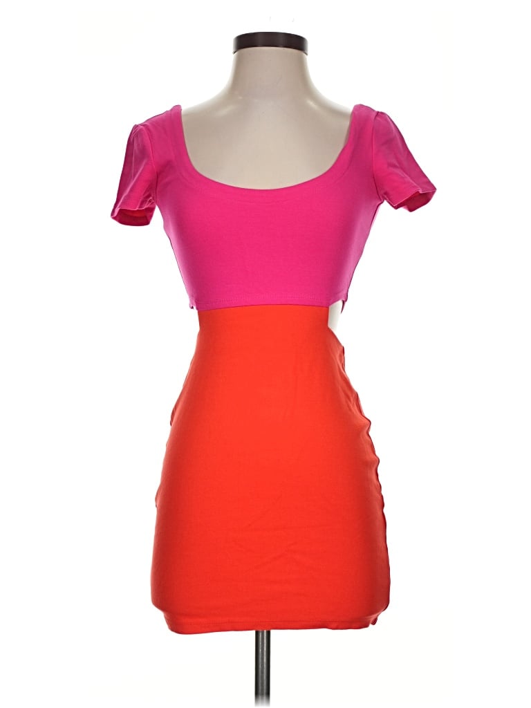 Pre-owned Lucca Couture Cocktail Dress In Orange