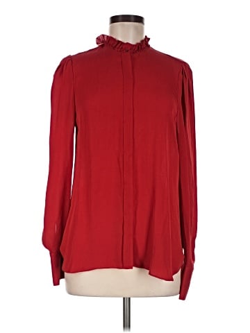 Elie Tahari Long Sleeve Silk Top (view 1)