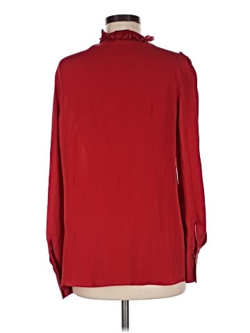 Elie Tahari Long Sleeve Silk Top (view 2)