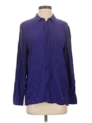 L.K. Bennett Long Sleeve Silk Top (view 1)