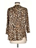 Ruby Rd. Animal Print Brown 3/4 Sleeve Blouse Size M - photo 2