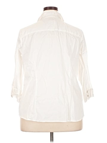 212 Collection 3/4 Sleeve Button-Down Shirt (view 2)