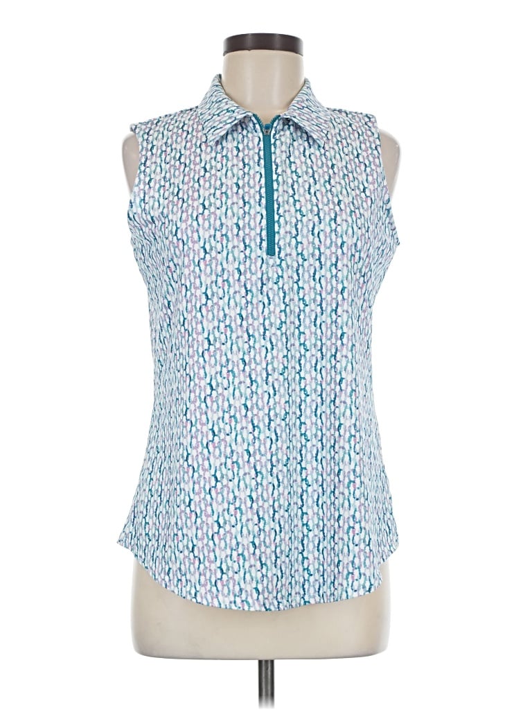 Pre-owned Jofit Sleeveless Polo Shirt In Teal