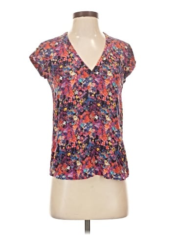 Joie Short Sleeve Silk Top (view 1)