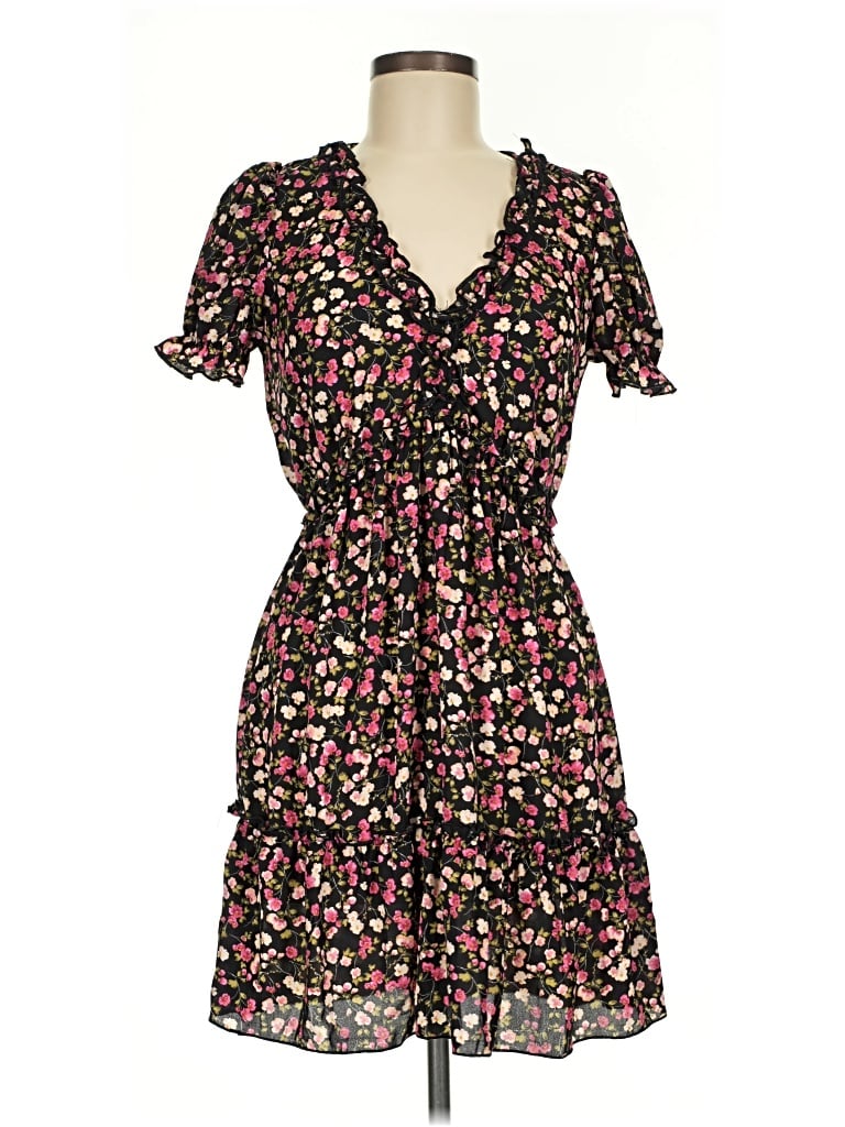 Pre-owned Inspired Hearts Casual Dress In Black