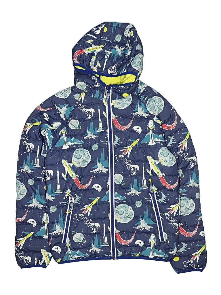 Pre-owned Mini Boden Kids' Windbreaker Jacket In Blue