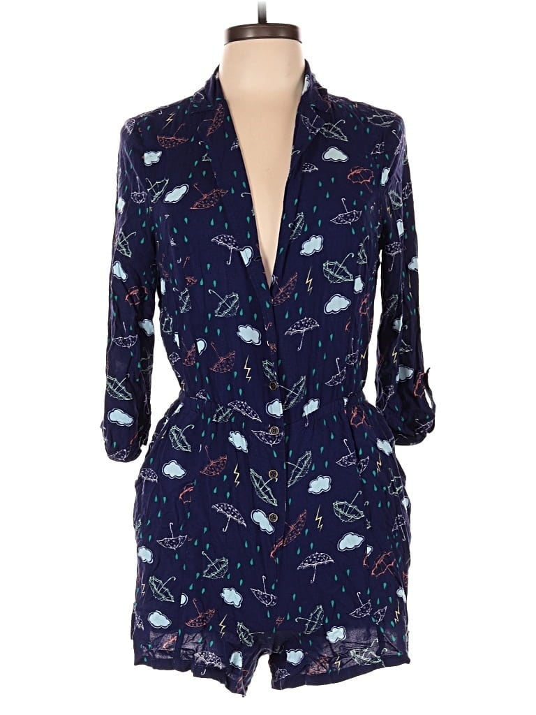 Pre-owned Modcloth Romper In Blue