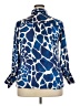 SOFIA Animal Print Blue 3/4 Sleeve Blouse Size XXL (estimated) - photo 2