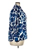 SOFIA Animal Print Blue 3/4 Sleeve Blouse Size XXL (estimated) - photo 4
