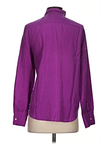 Lauren by Ralph Lauren Long Sleeve Silk Top (view 2)