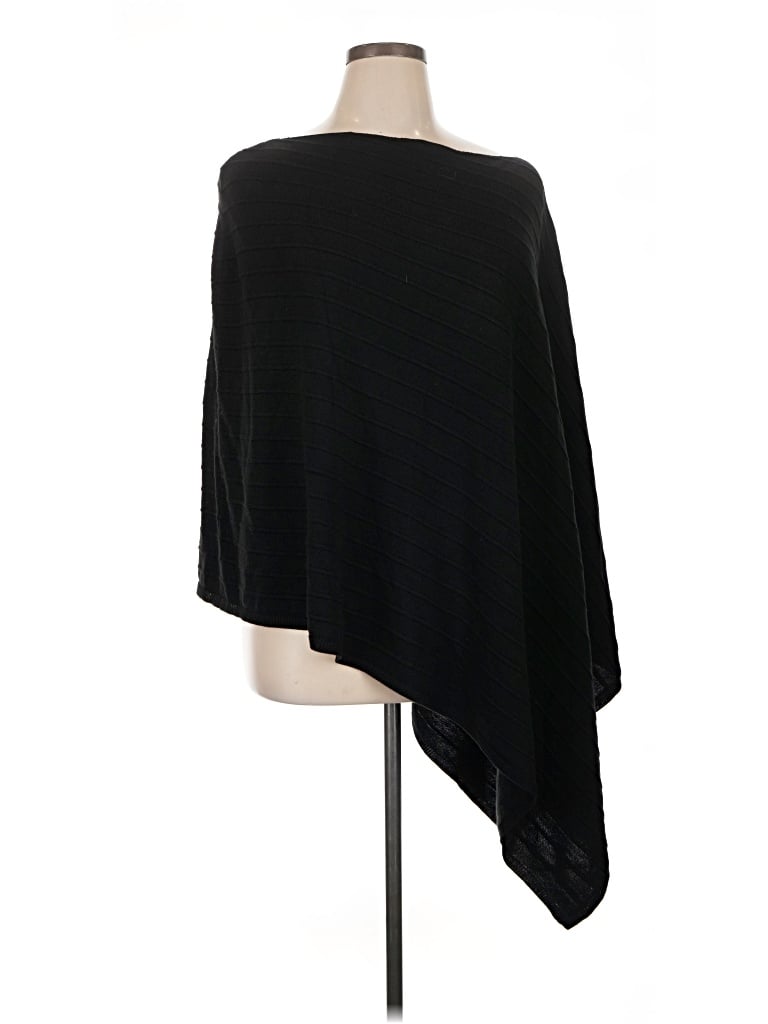 Pre-owned Liz Claiborne Poncho In Black