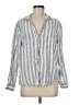 Grayson Stripes Gray Long Sleeve Button-Down Shirt Size Med (3) - photo 1