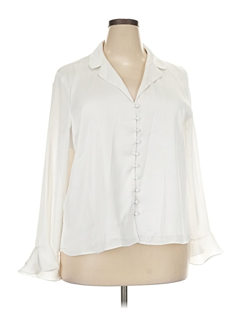 Pre-owned 1.state 3/4 Sleeve Blouse In Ivory