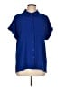 Calvin Klein 100% Polyester Blue Short Sleeve Blouse Size L - photo 1