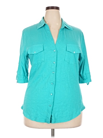 French Laundry 3/4 Sleeve Button-Down Shirt (view 1)