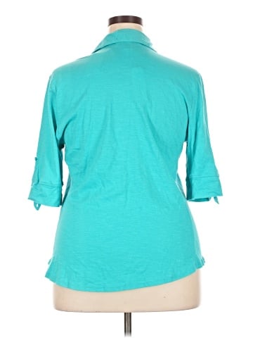 French Laundry 3/4 Sleeve Button-Down Shirt (view 2)