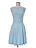 Blue Rain Solid Blue Cocktail Dress Size M - photo 1