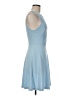 Blue Rain Solid Blue Cocktail Dress Size M - photo 4