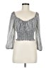 Cotton Candy LA 100% Polyester Silver 3/4 Sleeve Blouse Size M - photo 1