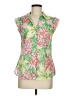 Lilly Pulitzer 100% Polyester Paisley Floral Green Sleeveless Blouse Size 6 - photo 1