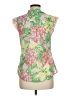 Lilly Pulitzer 100% Polyester Paisley Floral Green Sleeveless Blouse Size 6 - photo 2