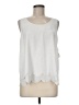 Maison Jules 100% Polyester White Sleeveless Blouse Size M - photo 1