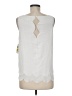 Maison Jules 100% Polyester White Sleeveless Blouse Size M - photo 2