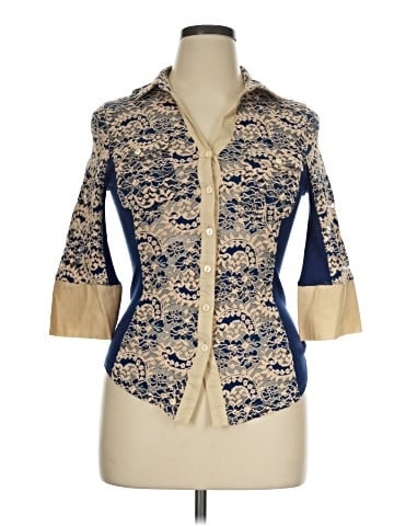 Tracy M. 3/4 Sleeve Button-Down Shirt (view 1)