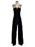 Black Halo Solid Black Jumpsuit Size 8 - photo 1