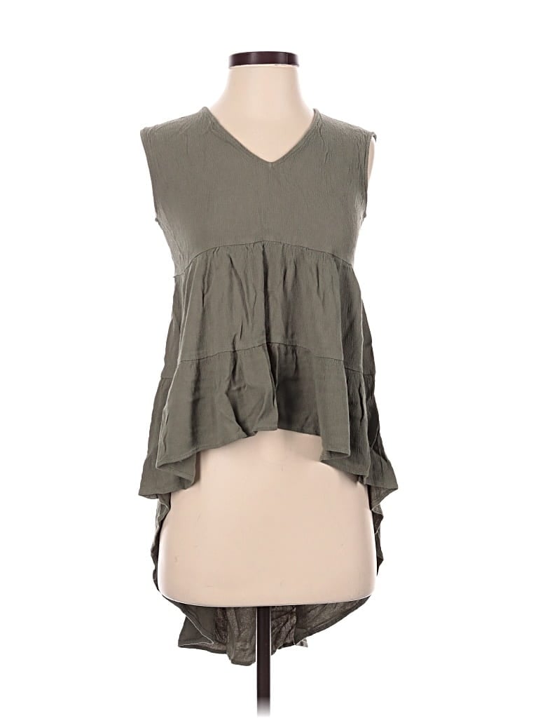 Pre-owned Mustard Seed Sleeveless Blouse In Gray