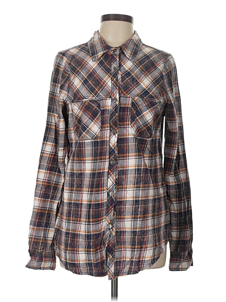 Pre-owned Bke Long Sleeve Button Down Shirt In Brown