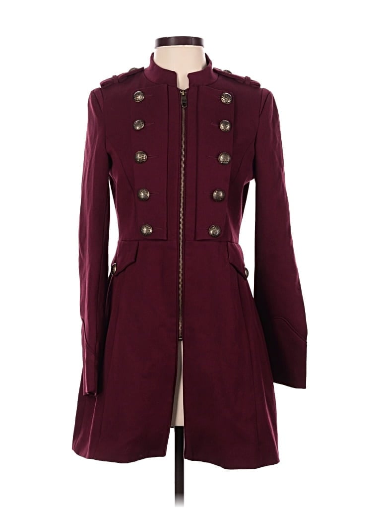 Pre-owned Steve Madden Coat In Burgundy