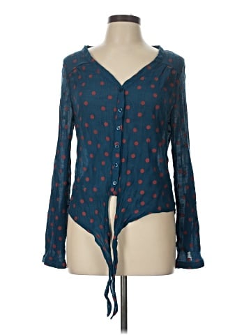 Edge Long Sleeve Blouse (view 1)
