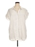 Neiman Marcus Ivory Short Sleeve Blouse Size XL - photo 1