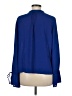 J.Crew 100% Polyester Blue Long Sleeve Blouse Size M - photo 2