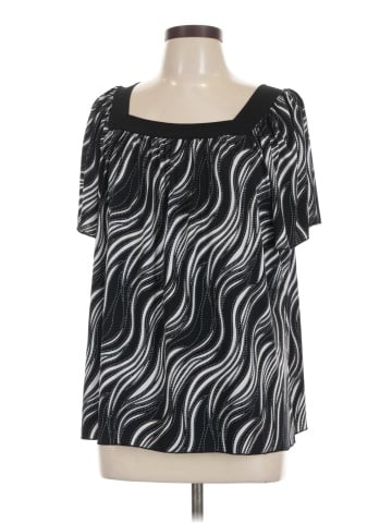 Brittany Black Short Sleeve Blouse (view 1)
