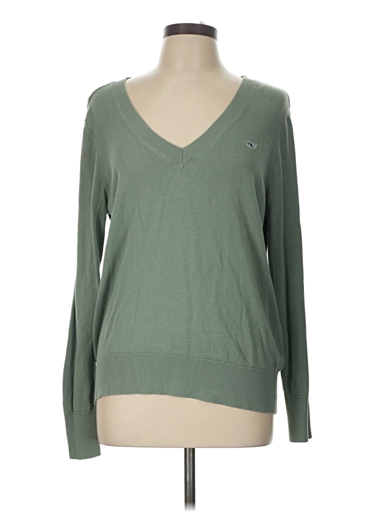 Pre-owned Vineyard Vines Pullover Sweater In Green