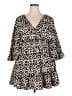 Blush 100% Polyester Animal Print Tan Romper Size 3X - photo 1