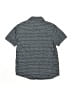 Gymboree 100% Cotton Chevron-herringbone Teal Short Sleeve Button-Down Shirt Size 4 - photo 2